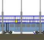 Площадка сегментная подвесная двухуровневая рассчитанная на одновременное обслуживание 2-х составов